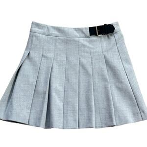 Zara Girl Gray Pleated Skirt Size 8 NWOT
